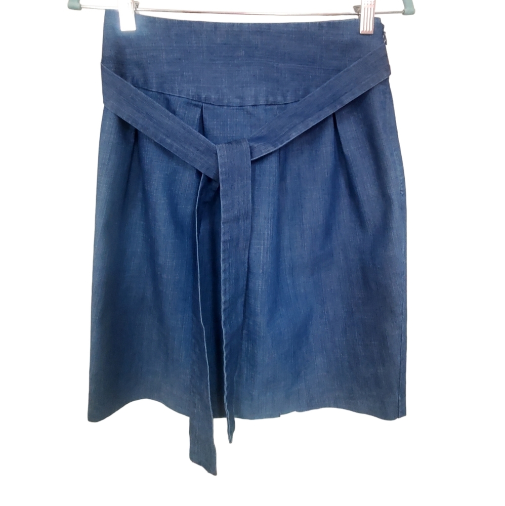 ELLE Denim Belted Mini Skirt Size 4